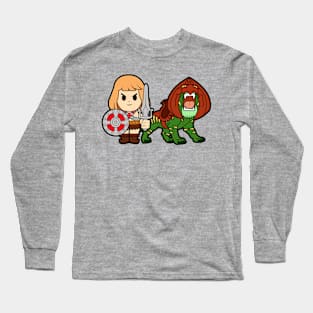 He Man and Battle Cat Chibi Long Sleeve T-Shirt